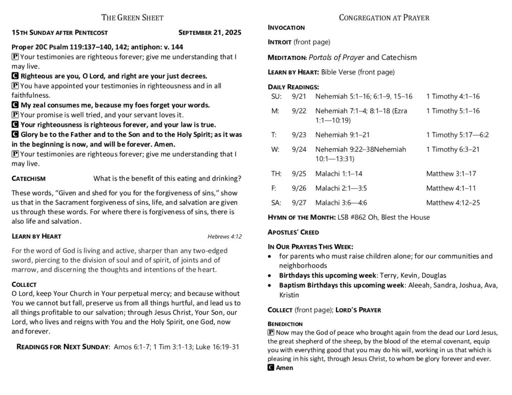 thumbnail of 2025-09-21-15th Sunday after Pentecost_GreenSheet