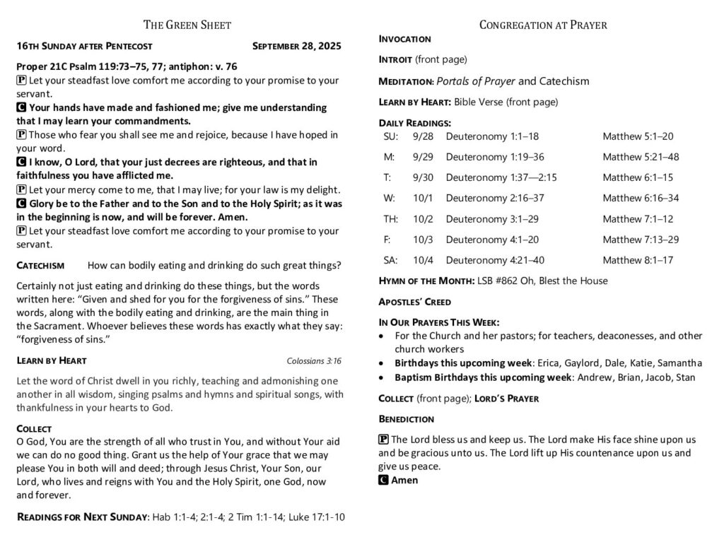 thumbnail of 2025-09-28-16th Sunday after Pentecost_GreenSheet