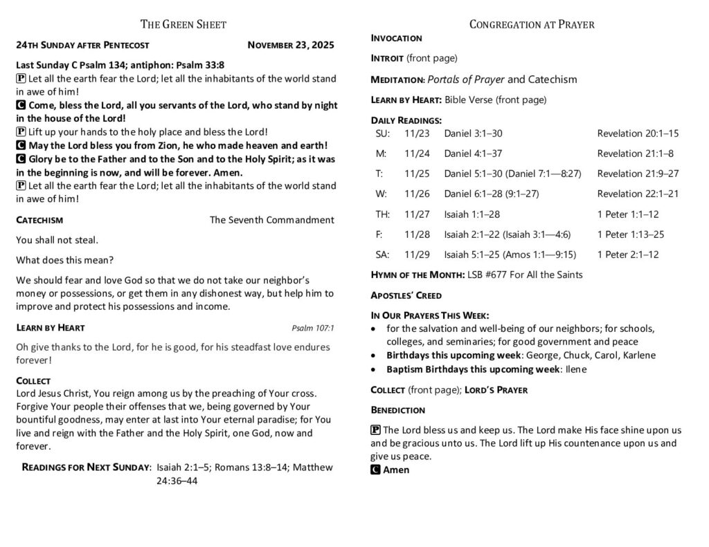 thumbnail of 2025-11-23-24th Sunday after Pentecost_GreenSheet