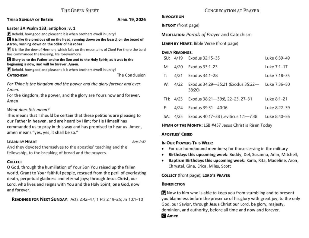 thumbnail of 2026-4-19-Third Sunday of Easter_GreenSheet