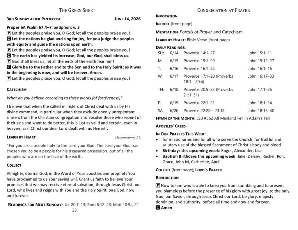 thumbnail of 2026-6-14-3rd Sunday after Pentecost_GreenSheet